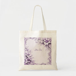 Stilvolle violette Blumen Tote Bag Tragetasche
