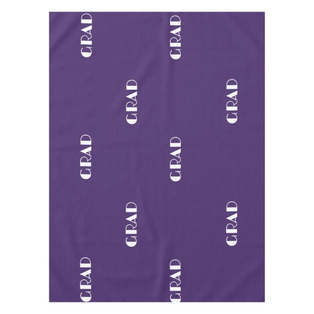 Stilvolle violette Typografie Tischdecke (Vorderseite)