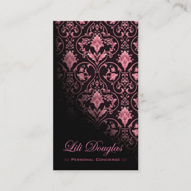 Stilvolle Visitenkarte (Allzweck) - "Roccoco " (Vorderseite)