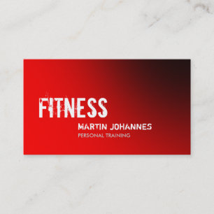 Stilvolle Visitenkarte für Personal Trainer in Rot