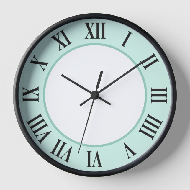 Stilvolle Wall-Uhr - Grün Uhr (Vorderseite)