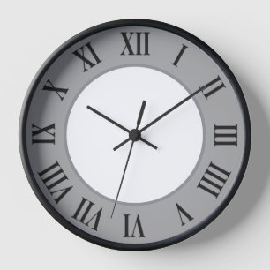 Stilvolle Wanduhr – Grau