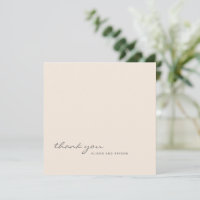 Stilvolle, warme Peach Solid Color Dankeschön Kart