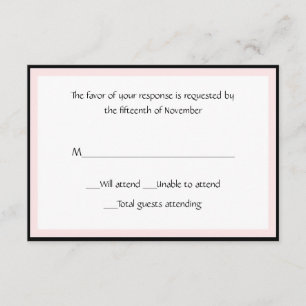 Stilvolle Warteallzweckkarte RSVP Karte