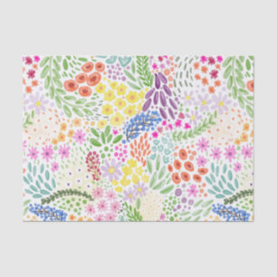 Stilvolle Wasserfarbe Florale Blütenpracht Schöner Seidenpapier