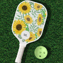 Stilvolle Wasserfarben Sonnenblumen Mit Monogramm