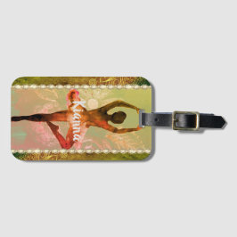 Stilvolle Watercolor Ballerina Gepäckanhänger