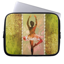Stilvolle Watercolor Ballerina Personalisiert Laptopschutzhülle