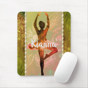 Stilvolle Watercolor Ballerina Personalisiert Mousepad
