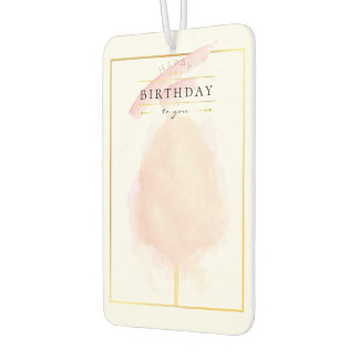 Stilvolle Watercolor Cotton Candy Birthday Autolufterfrischer
