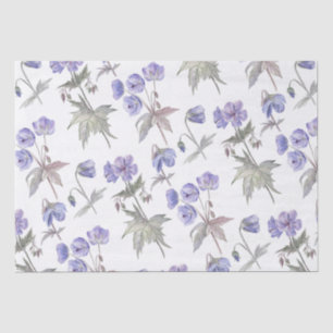Stilvolle Watercolor Lila Violett-Blume Seidenpapier