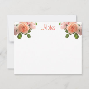 Stilvolle Watercolor-Rose Handschrift Mitteilungskarte
