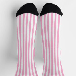 Stilvolle weiche rosa und weiße Streifen-Dekoratio Socken