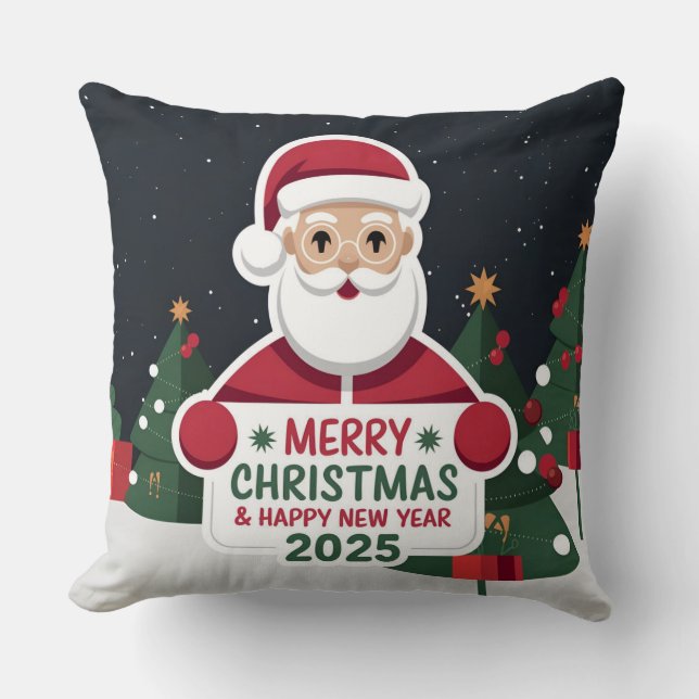 Stilvolle Weihnachten 2025 Kissen (Vorderseite)