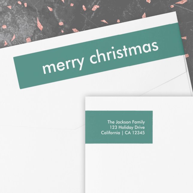 Stilvolle Weihnachten | Einfache grüne Rücksendead (Von Creator hochgeladen)
