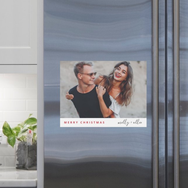 Stilvolle Weihnachten Modern Trendy Couple Magnet  (Von Creator hochgeladen)