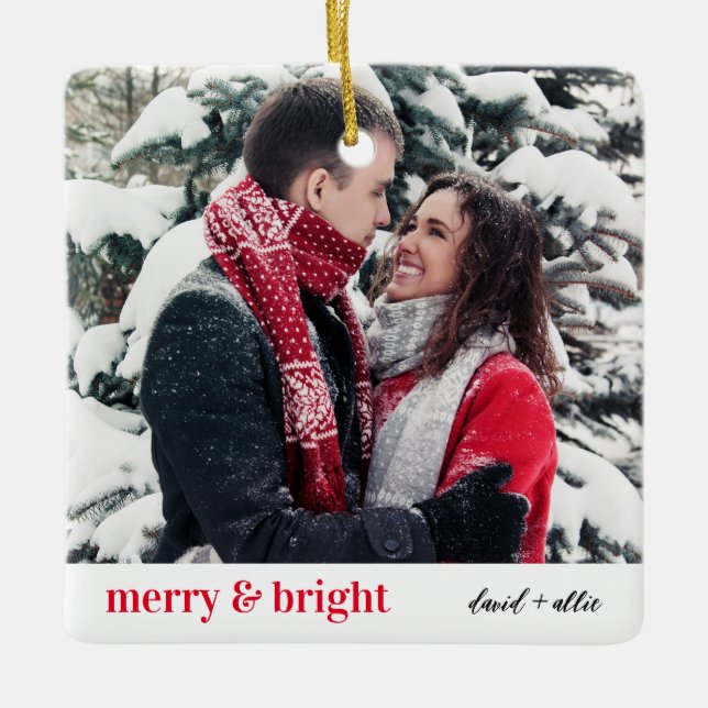Stilvolle Weihnachten | Moderne Einrichtung Keramikornament (Vorderseite)