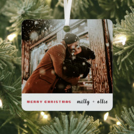 Stilvolle Weihnachten | Modernes, trendy Couple Fo Ornament Aus Metall