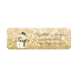 Stilvolle Weihnachten, Schneemann, Glitterie