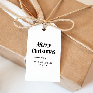 Stilvolle Weihnachten Schwarz-Weiß-Urlaub Geschenkanhänger