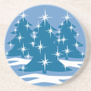 Stilvolle Weihnachts-Untersetzer Blue Christmas Tr Untersetzer