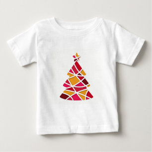Stilvolle Weihnachtsbaum der modernen Kunst Baby T-shirt