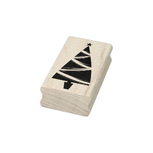 Stilvolle Weihnachtsbaum-Gummikunst-Briefmarke Gummistempel