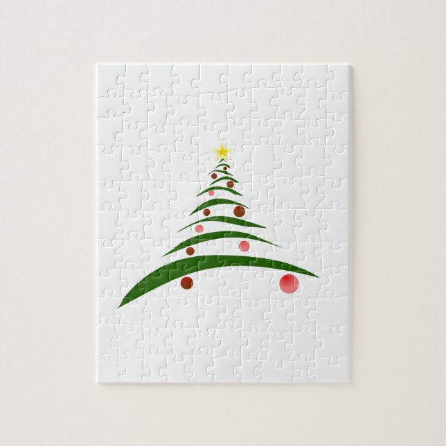 Stilvolle Weihnachtsbaume Puzzle (Vertikal)