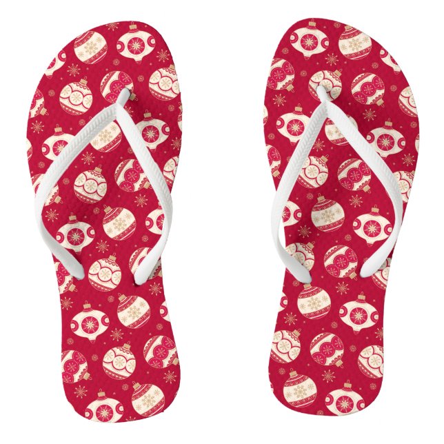 Stilvolle Weihnachtsdekorationen Muster Flip Flops (Fußbett)