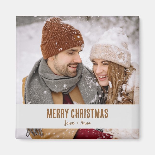 Stilvolle Weihnachtsgeschenke Gedenkstätte Foto-Sa Magnet (Vorne)