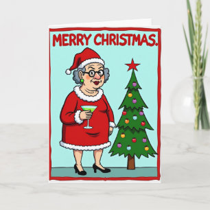 Stilvolle Weihnachtskarte für Damen Karte