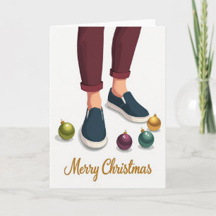 Stilvolle Weihnachtskarte für Schuhmode Karte