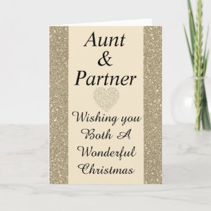 Stilvolle Weihnachtskarte für Tante & Partner Feiertagskarte
