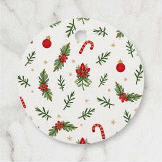 Stilvolle Weihnachtsmuster-Tags Geschenkanhänger