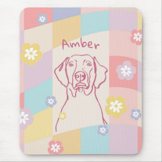 Stilvolle Weimaraner Einfache farbige Hündin Mousepad