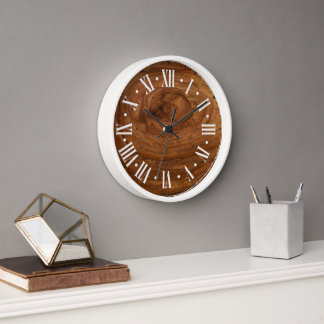 Stilvolle weiße, moderne Holzmauer-Uhr Uhr