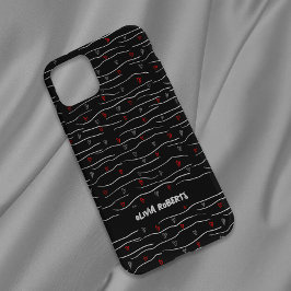 Stilvolle White Chalk Herts Lines Muster Personali Case-Mate iPhone 14 Hülle