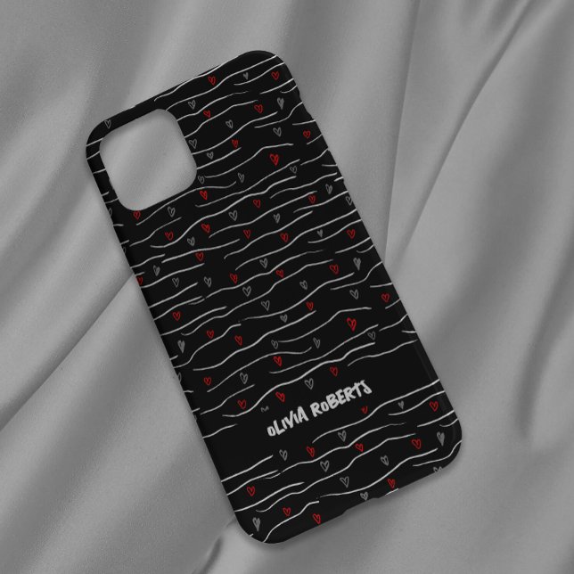 Stilvolle White Chalk Herts Lines Muster Personali Case-Mate iPhone Hülle (Von Creator hochgeladen)