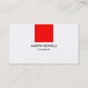 Stilvolle White Red Standard Business Card Visitenkarte