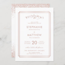 Stilvolle White & Rose Gold Mountain Wedding