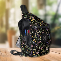 Stilvolle Wildblumen auf Black