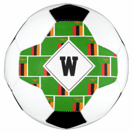 Stilvolle ZAMBIA FLAG Monogram Soccer Ball