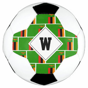Stilvolle ZAMBIA FLAG Monogram Soccer Ball
