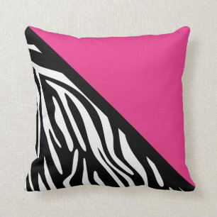 Stilvolle Zebra Print and Pink Kissen