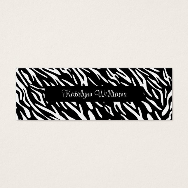 Stilvolle Zebra Print Termin Card (Vorderseite)
