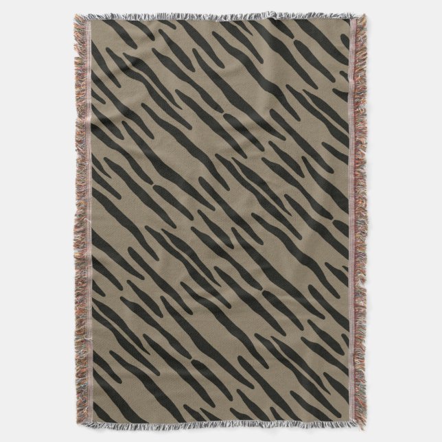 Stilvolle Zebra Print Throw Decke Koordination (Vorderseite Vertikal)