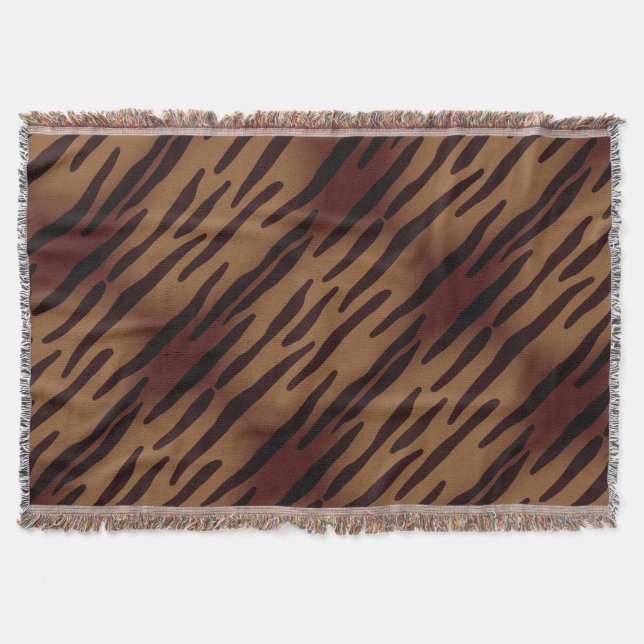 Stilvolle Zebra Print Throw Decke Koordination (Vorderseite)