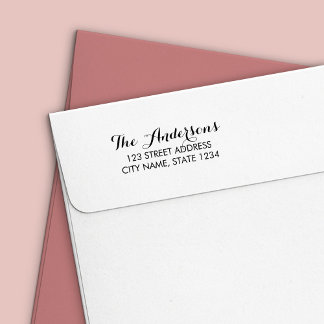 Stilvolle Zuhause-Adresse der Script-Familie Permastempel