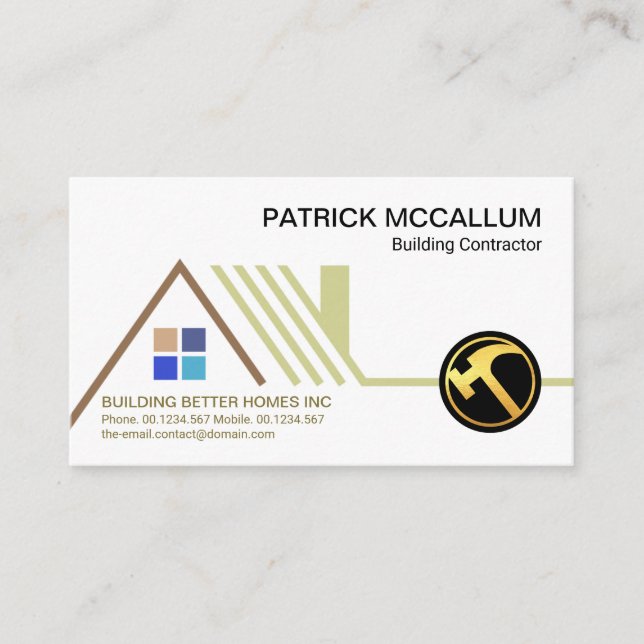 Stilvolle Zuhause-Renovierung auf dem Dach Visitenkarte (Vorderseite)