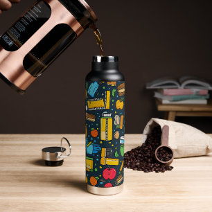 Stilvolle "Zurück zur Schule"-Icons Trinkflasche